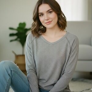 Tommy Hilfiger Sport Women's Brown Raglan Long Sleeve Active Top - Size M